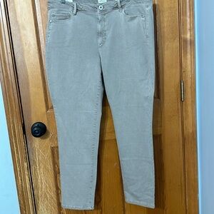 NWT J. Jill authentic fit ankle jeans light mocha sz 14